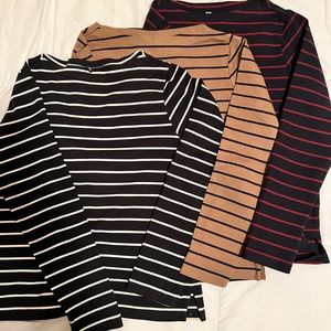 Bundle 3 of Uniqlo stripped sweaters